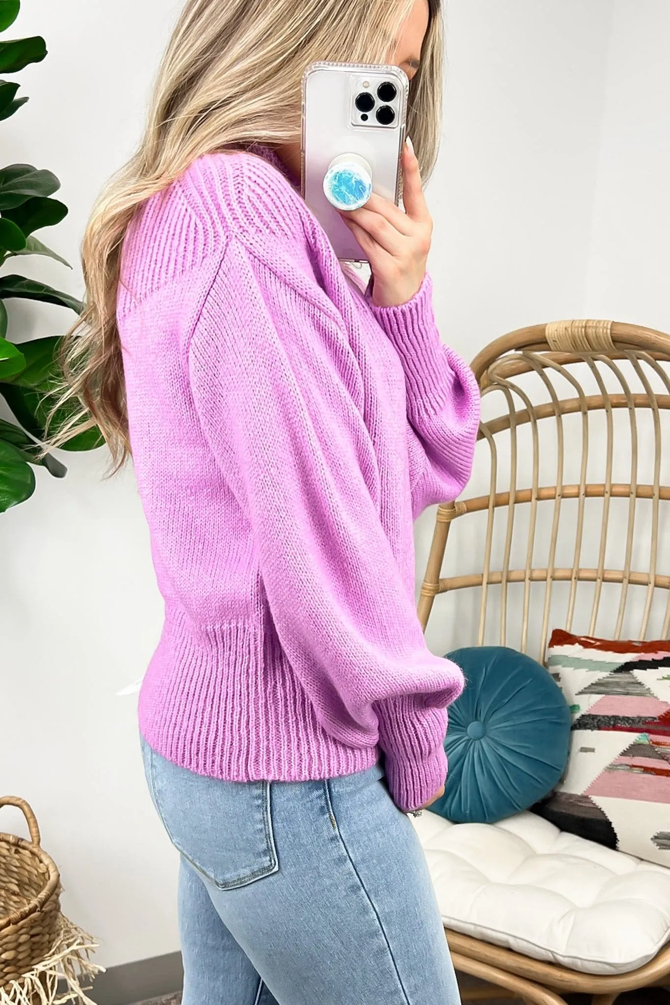 Adani Balloon Sleeve Mock Neck Sweater - FINAL SALE