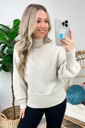 Adani Balloon Sleeve Mock Neck Sweater - FINAL SALE