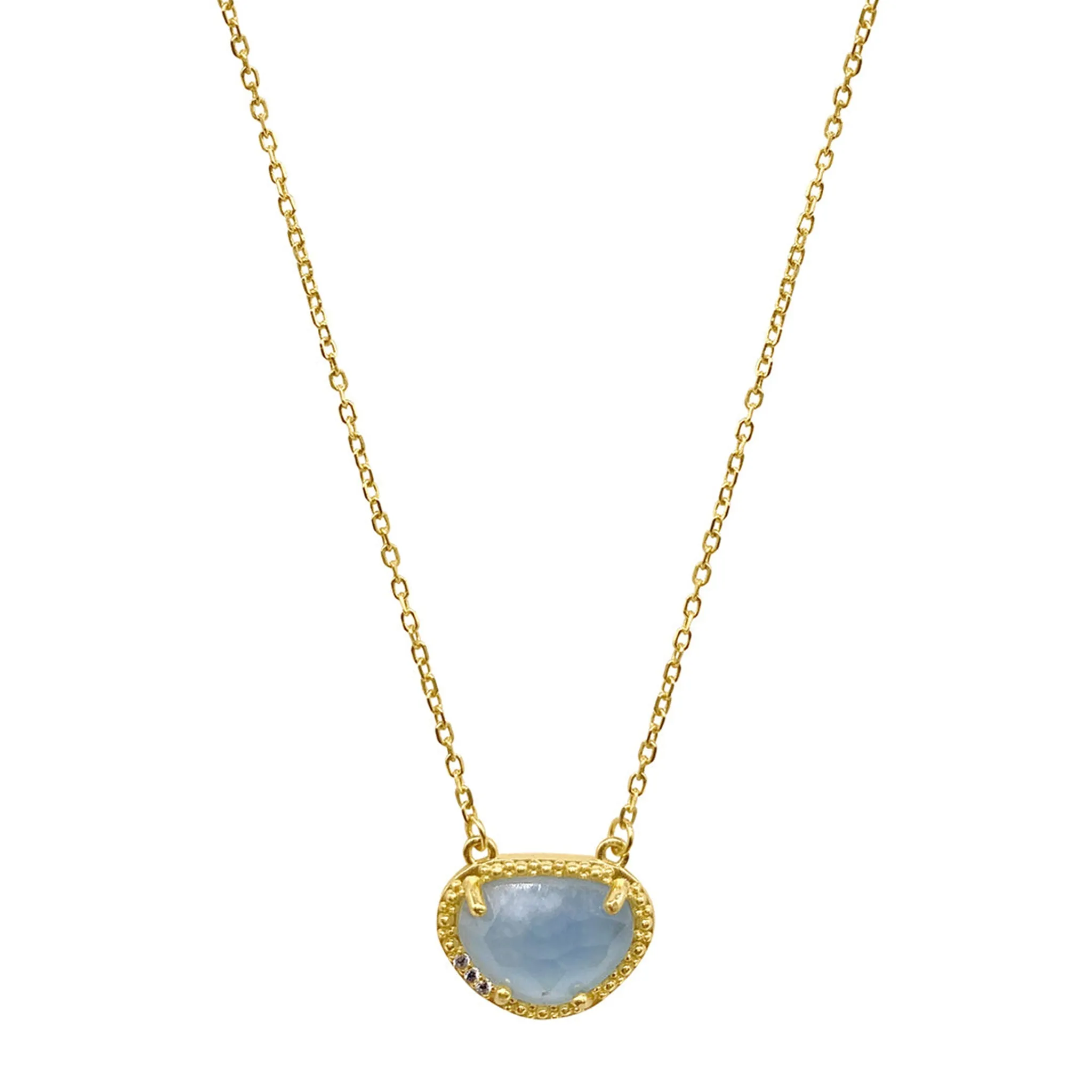 Adornia Birthstone Necklace 14k Yellow Gold Vermeil