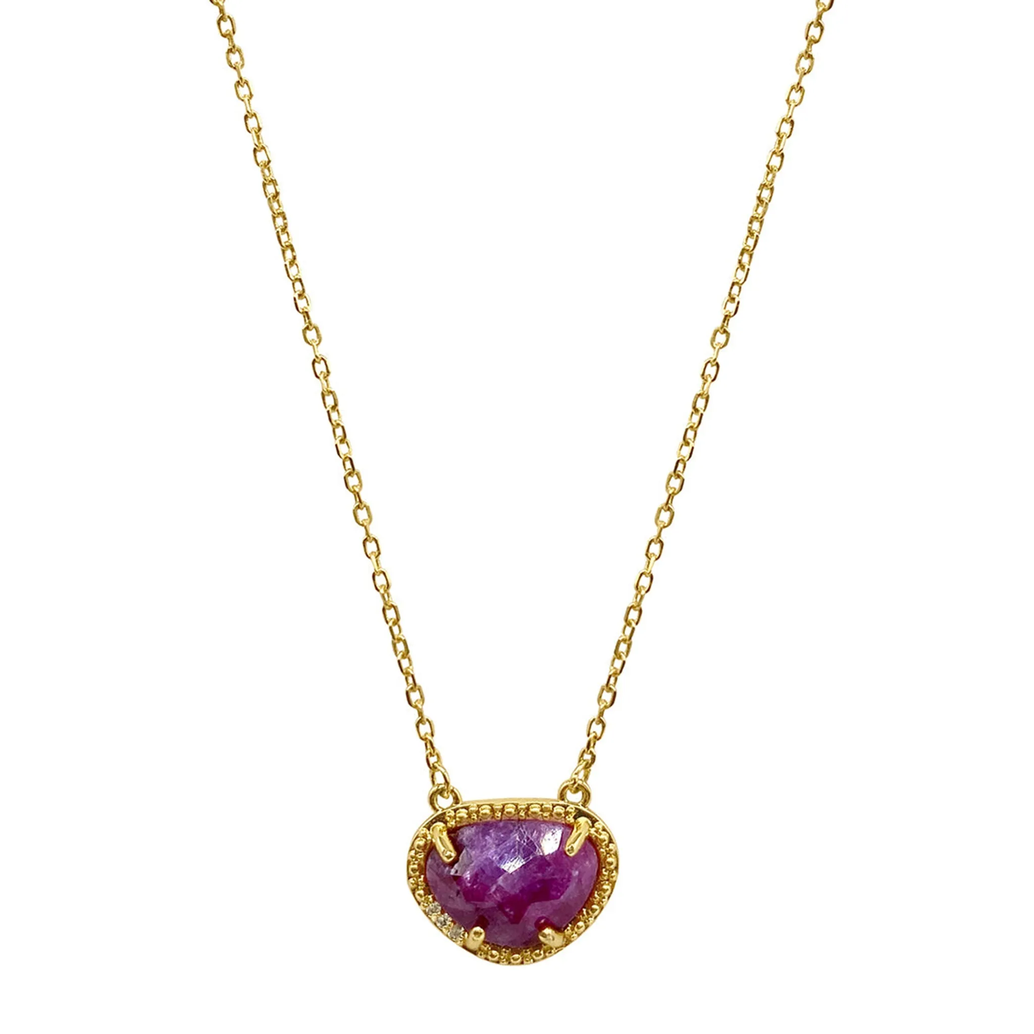 Adornia Birthstone Necklace 14k Yellow Gold Vermeil