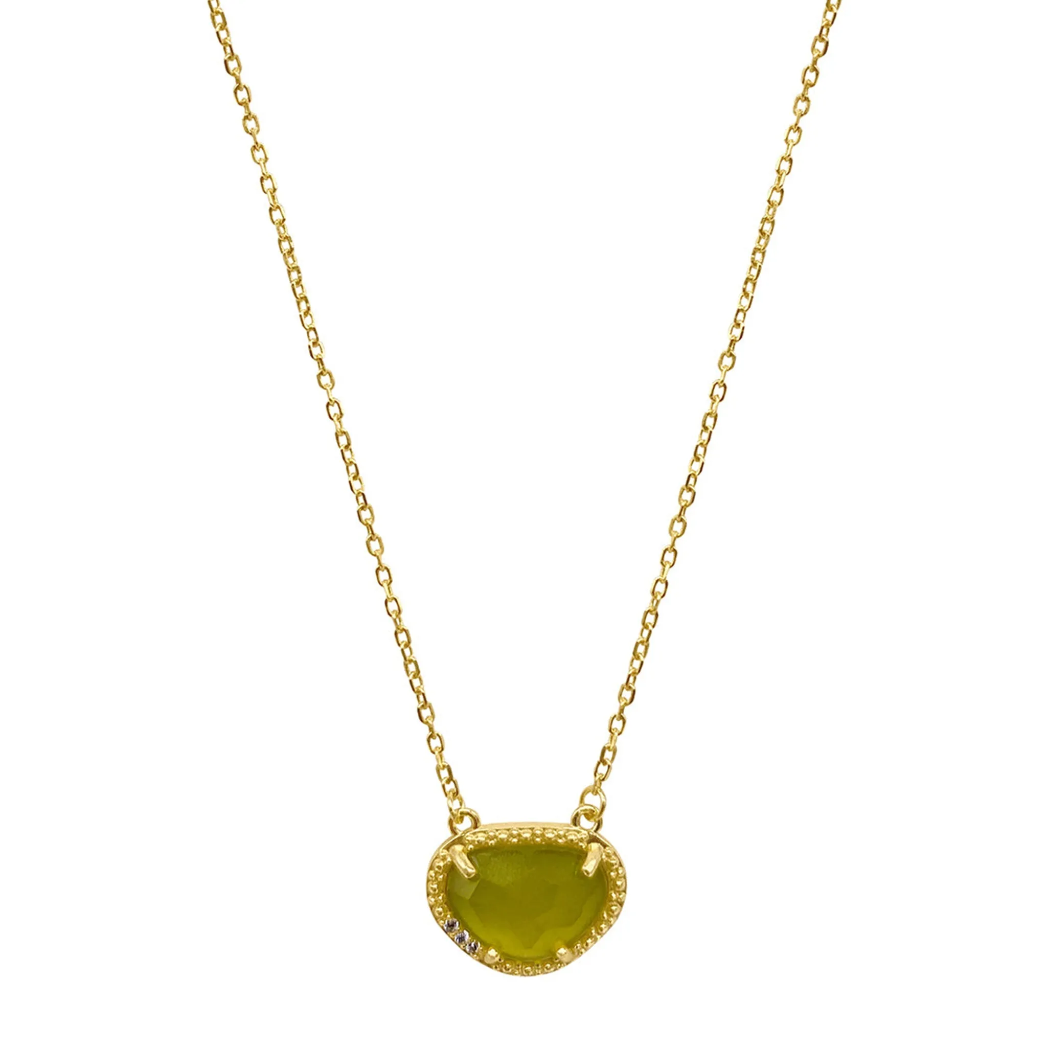 Adornia Birthstone Necklace 14k Yellow Gold Vermeil