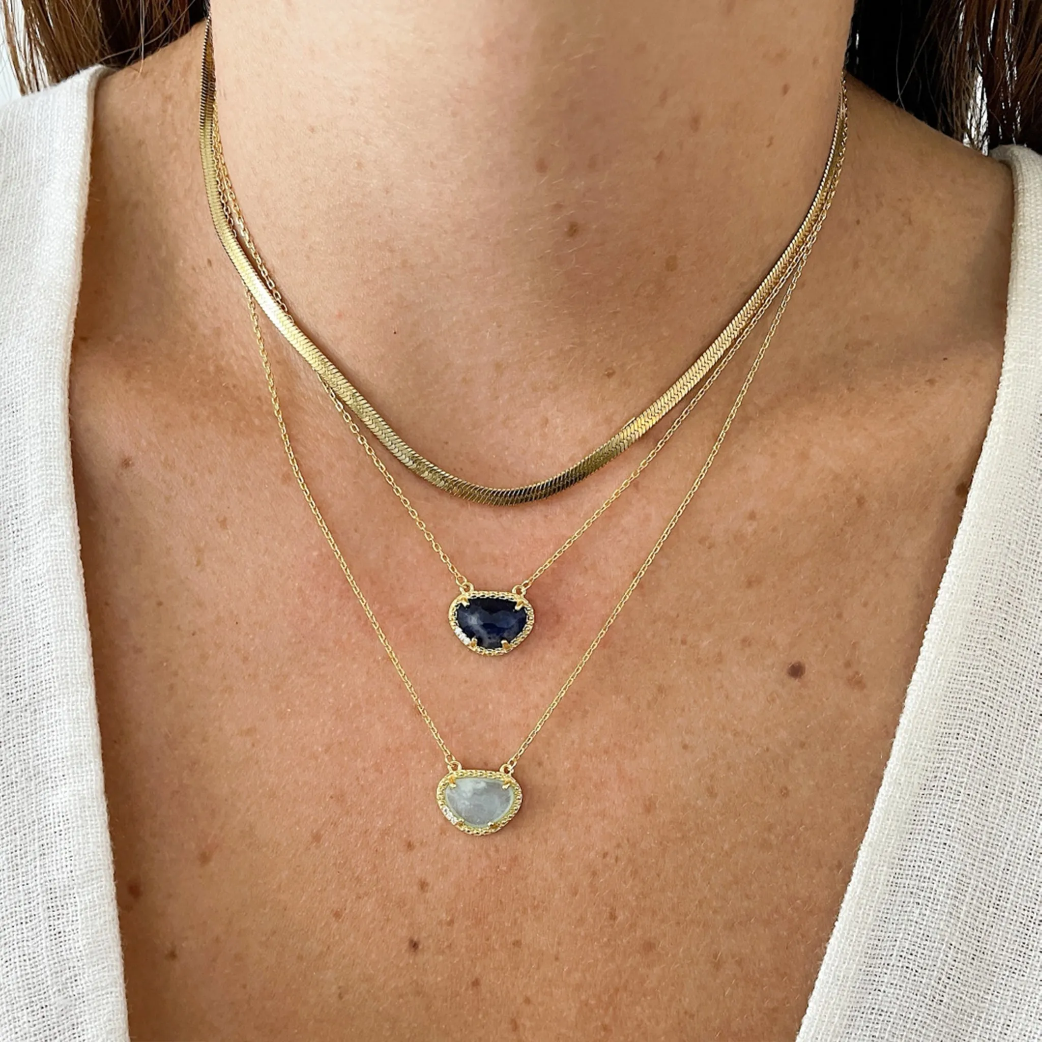 Adornia Birthstone Necklace 14k Yellow Gold Vermeil