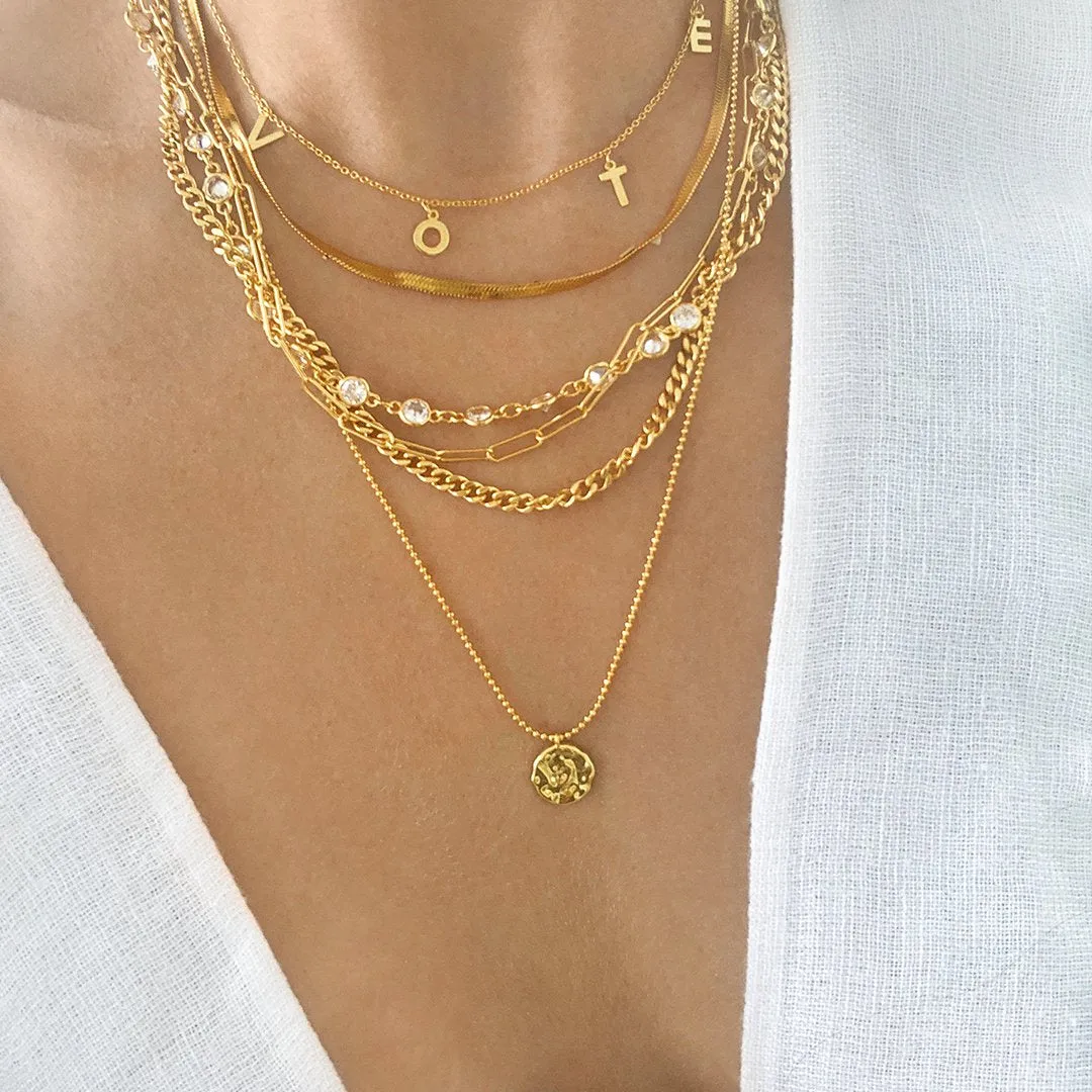 Adornia Vote Necklace gold