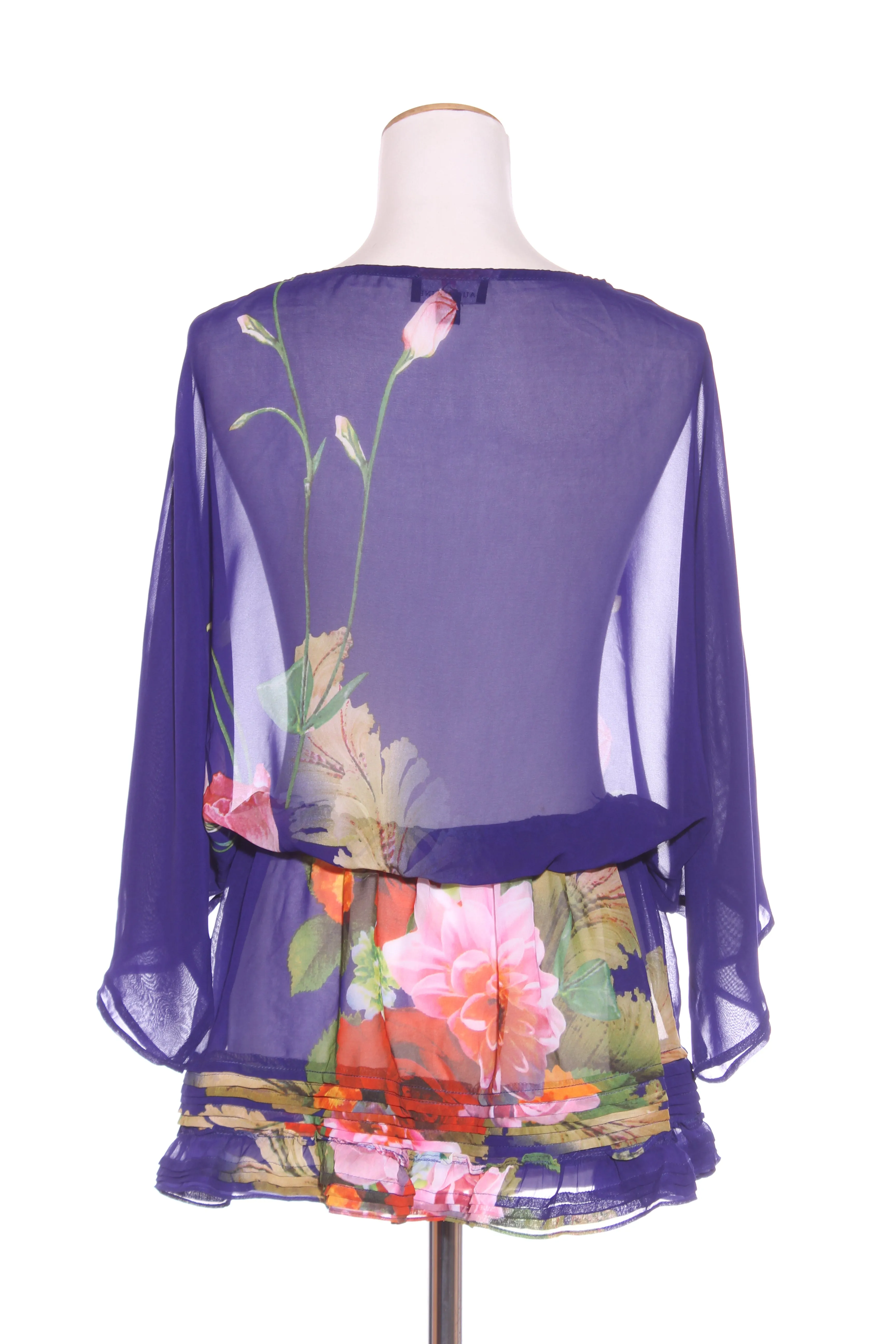 AUGUSTINE - Blue chiffon floral tunic! 14