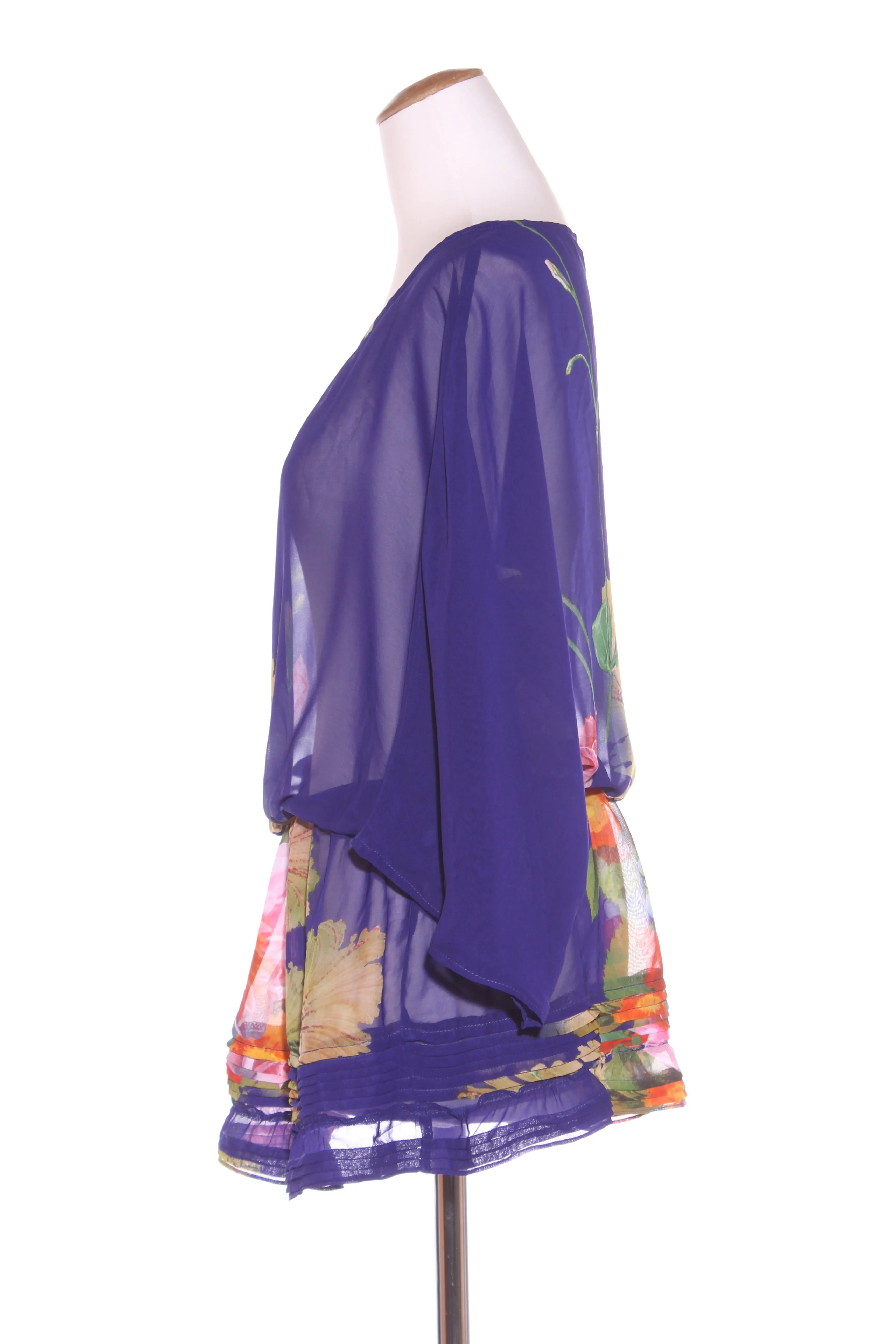 AUGUSTINE - Blue chiffon floral tunic! 14