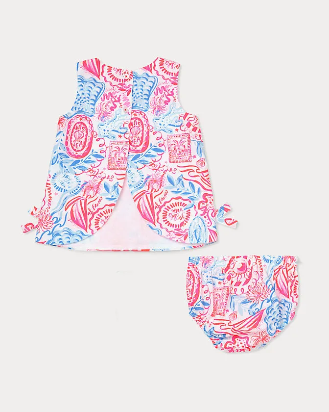 Baby Lilly Infant Shift Dress - Resort White Lil Sun Sea Sand