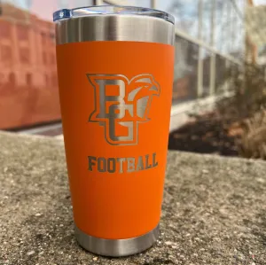 BGSU Football 20oz Orange Tumbler