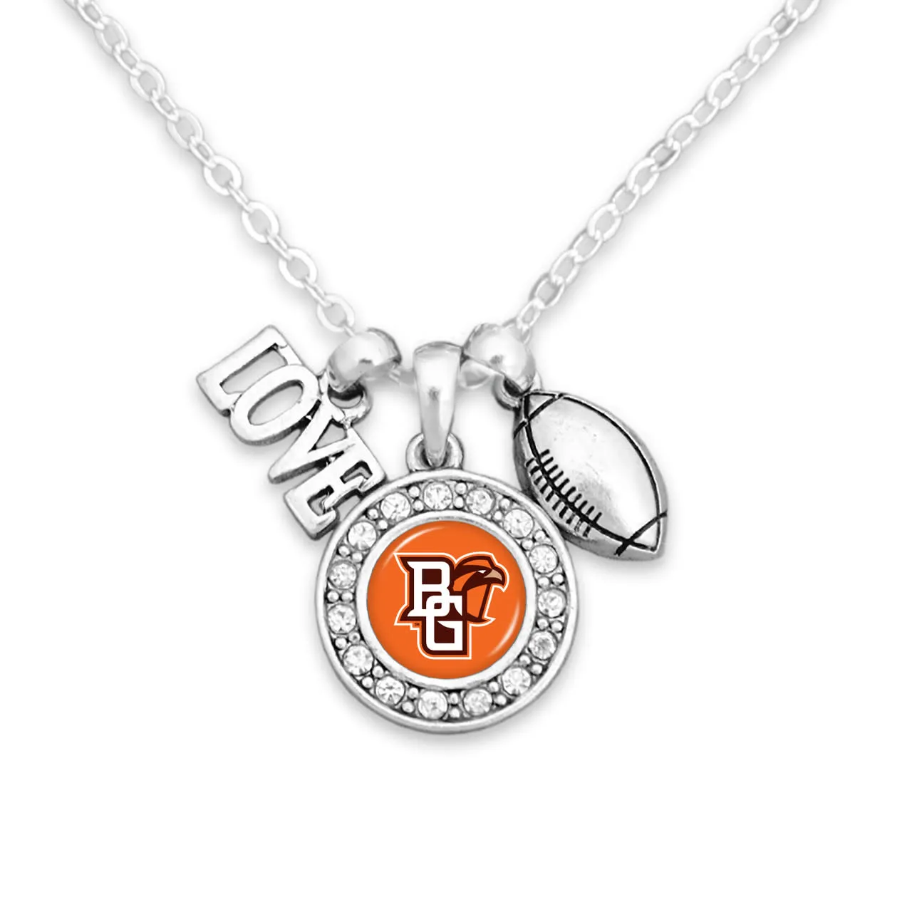 BGSU Love Football Necklace