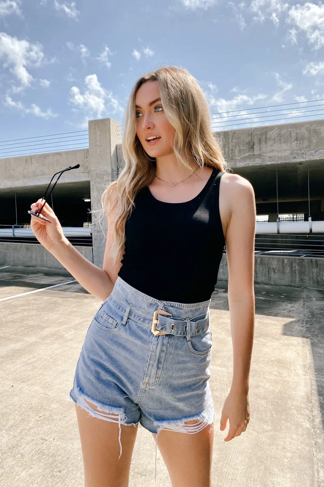 Casual Travel Ribbed Crop Tank Top - FINAL SALE