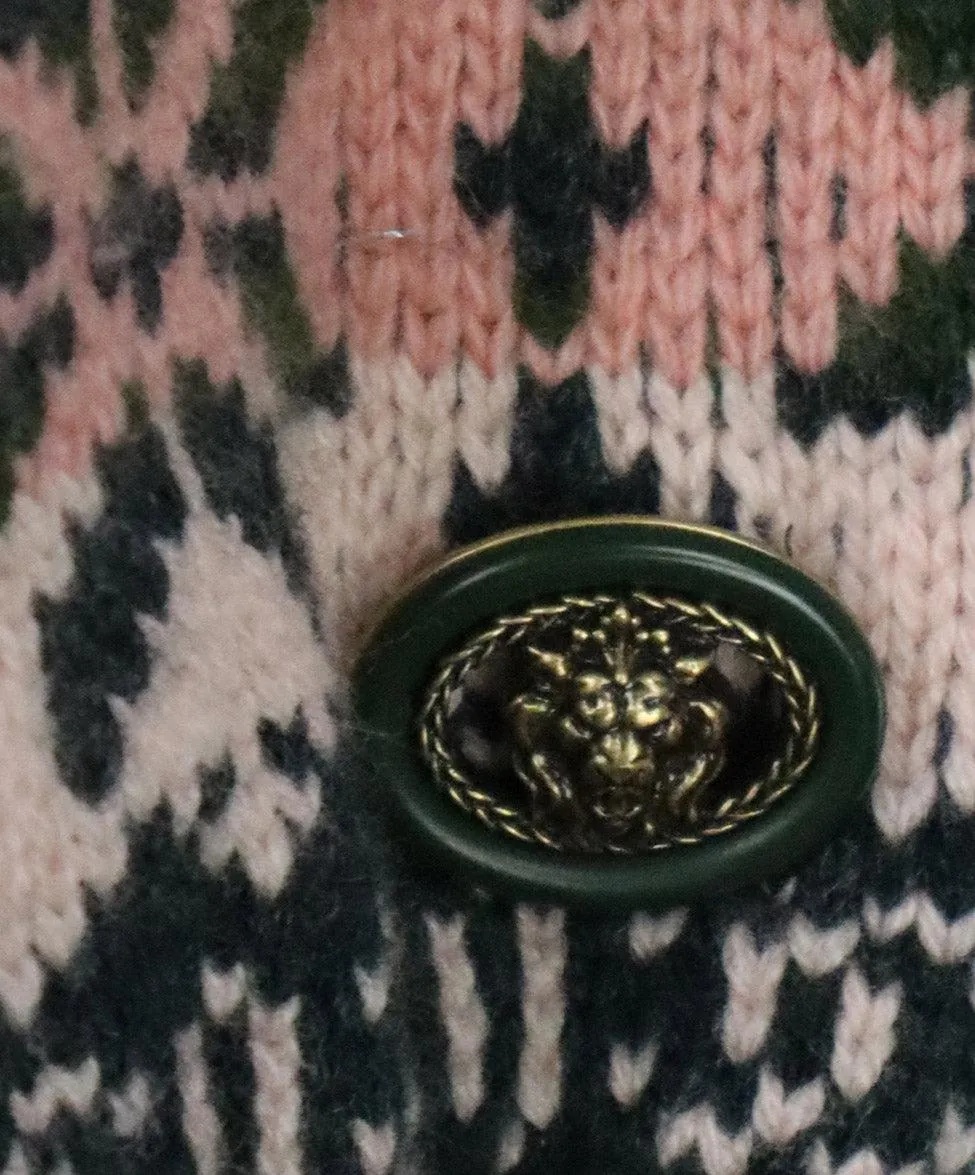 Chanel Green & Multicolor Cashmere Sweater sz 6