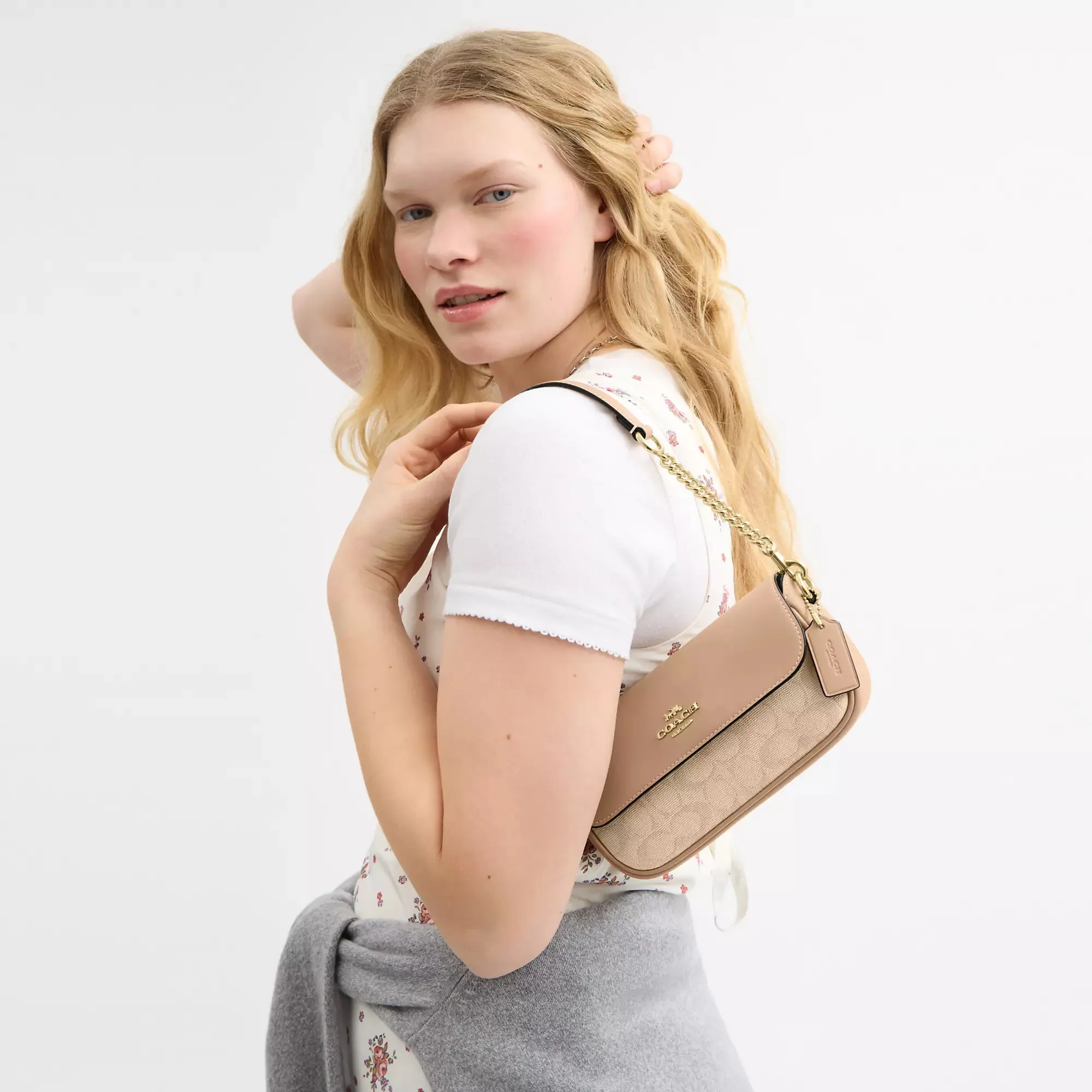 Coach Outlet Hailey Flap Bag With Signature Canvas