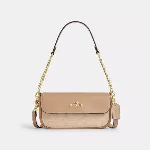 Coach Outlet Hailey Flap Bag With Signature Canvas