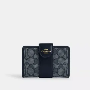 Coach Outlet Medium Corner Zip Wallet In Signature Jacquard