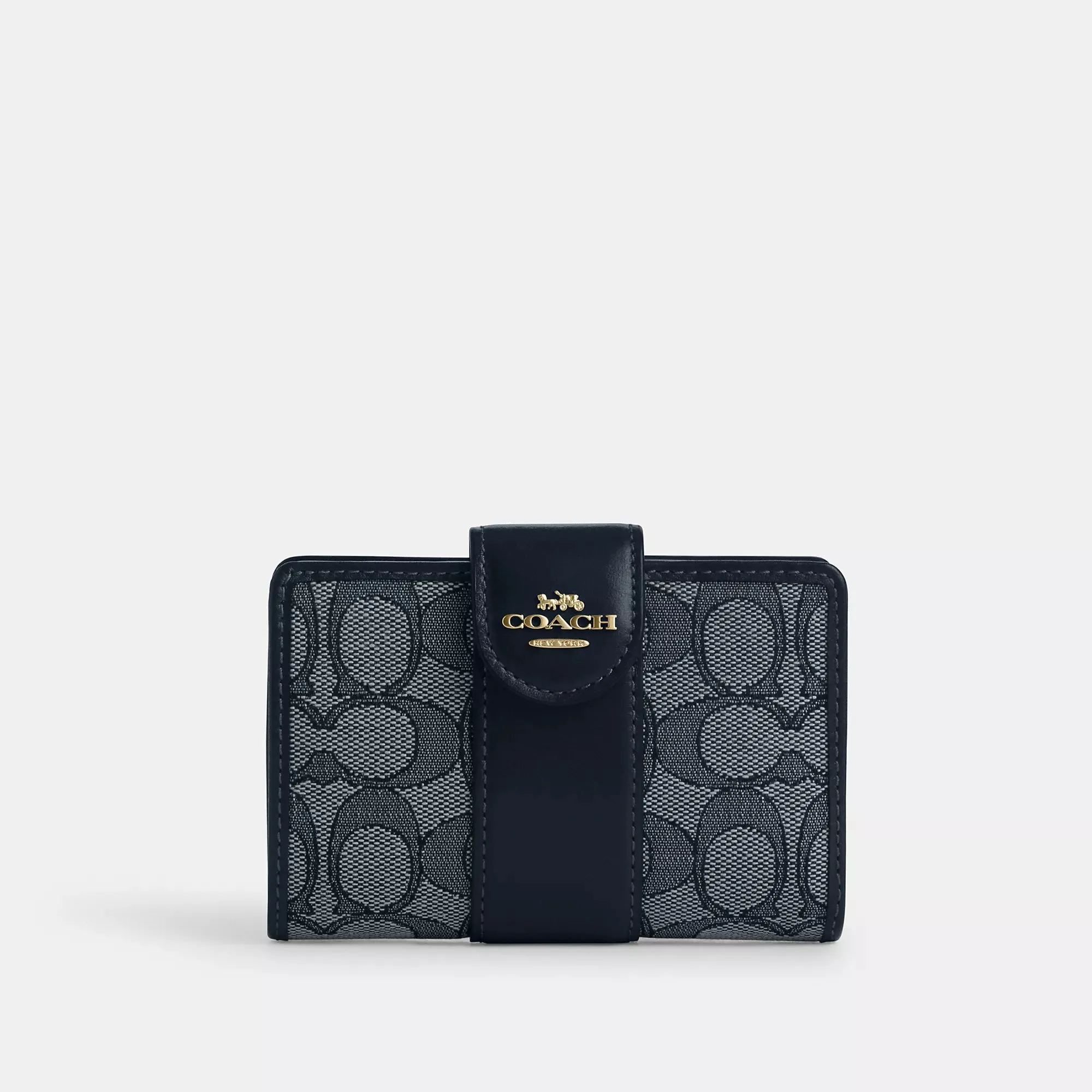 Coach Outlet Medium Corner Zip Wallet In Signature Jacquard