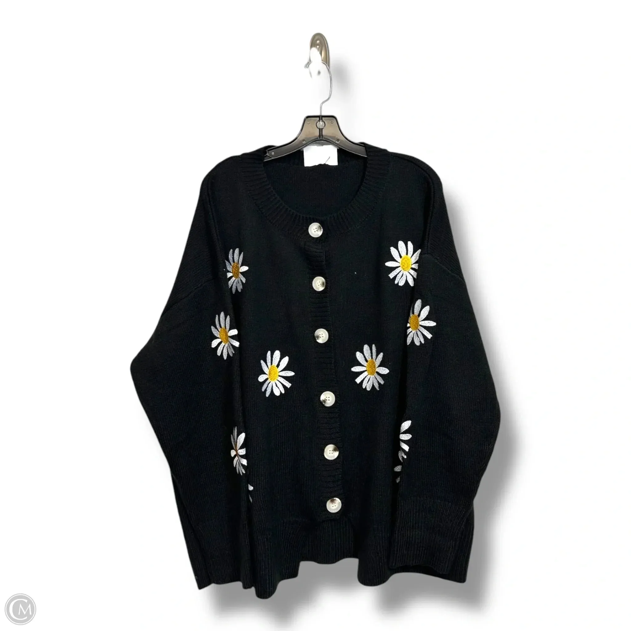 Daisy Cardigan By Cme In Black, Size: 2x