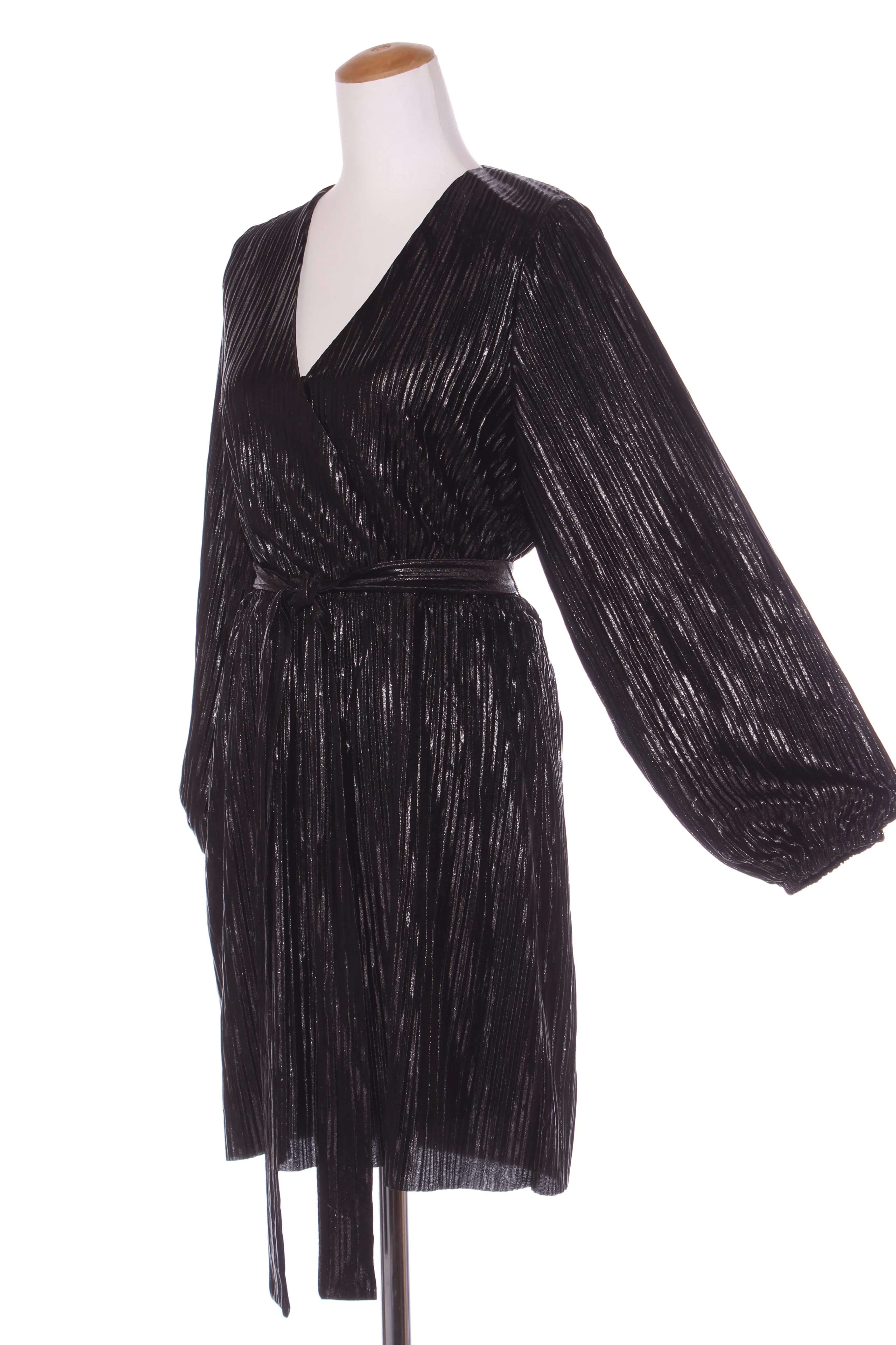 DECJUBA - Shimmer pleat billow sleeve dress! 12