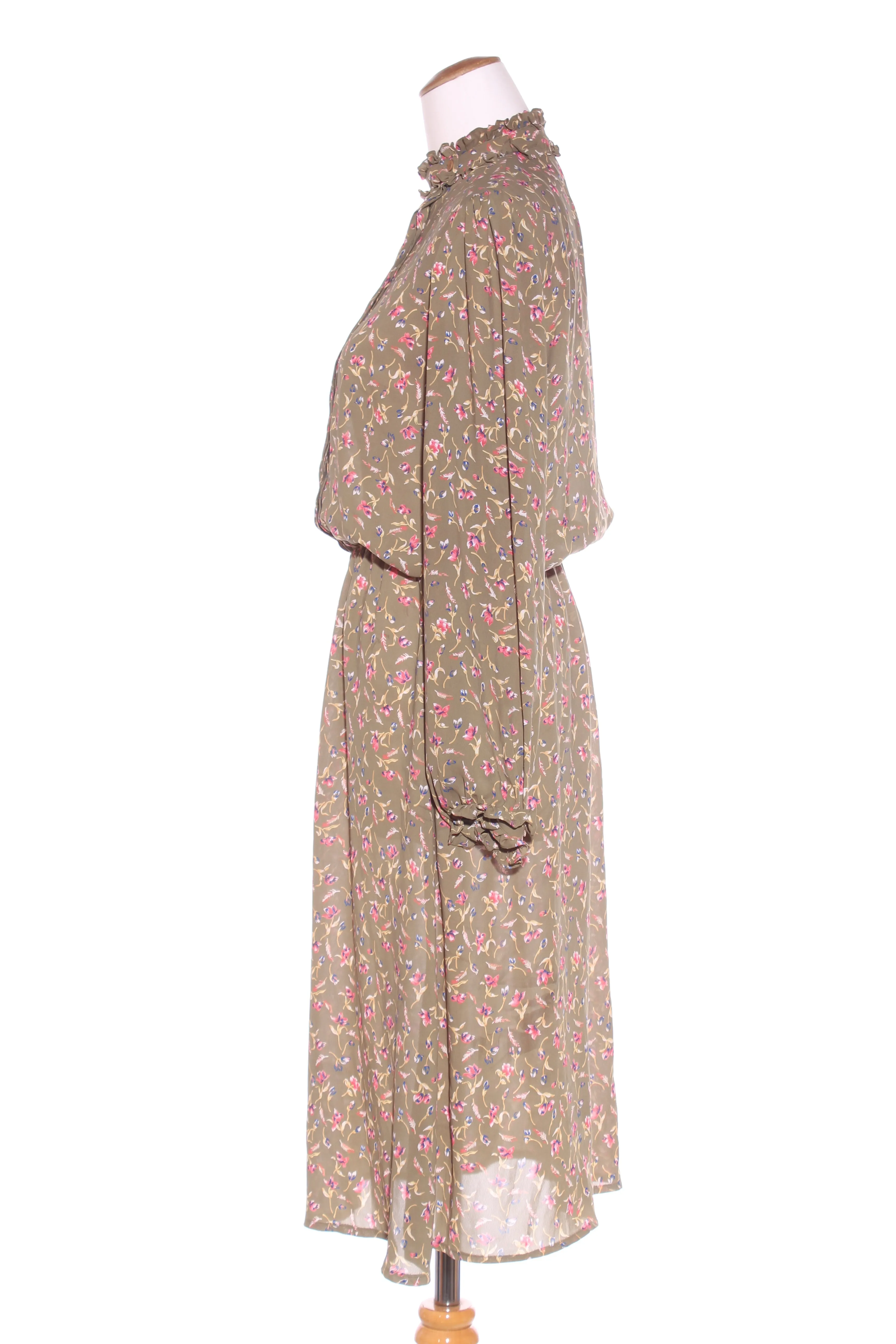 DELTEX (NZ) Vintage pleat front floral dress! 14