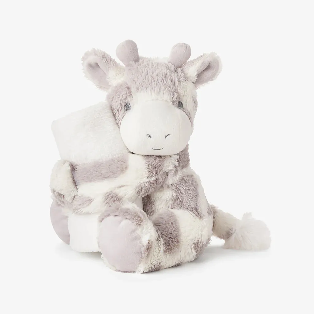 Elegant Baby Giraffe Naptime Huggie Plush Toy - Gray