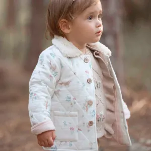 Elegant Baby Pony Meadow Organic Muslin Quilted Jacket