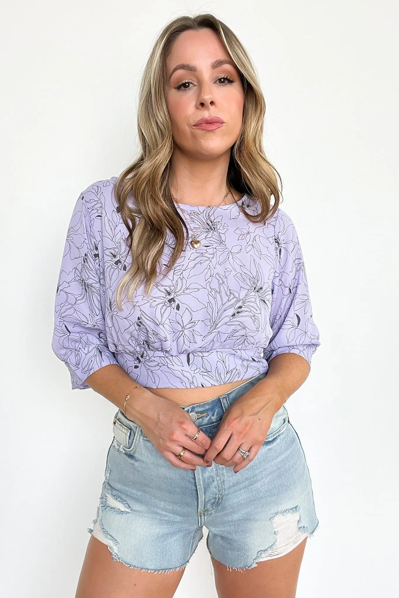 Forever Fanciful Floral Tie Back Top - FINAL SALE