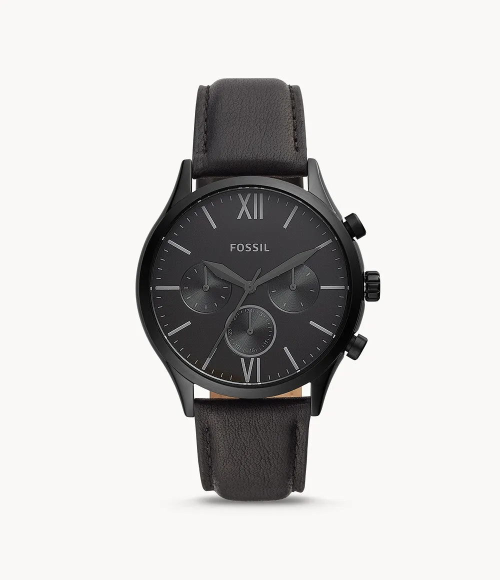 Fossil Men's Fenmore Multifunction, Black-Tone Stainless Steel