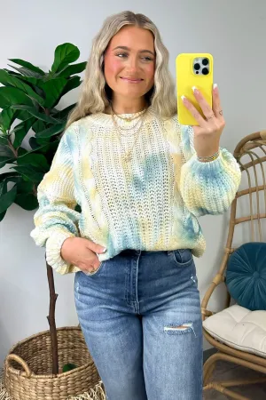 Francine Tie Dye Cable Knit Sweater - FINAL SALE