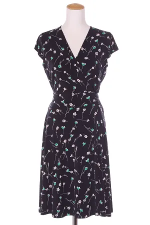 JACQUI.E - Faux wrap green floral dress! 10