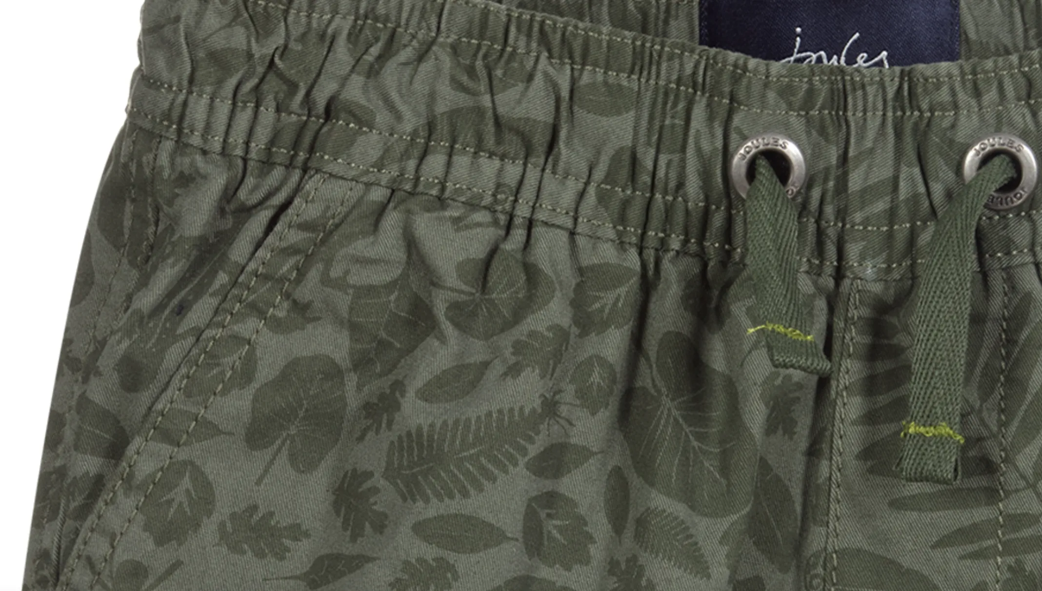 Joules Boys' Huey Green Foliage Shorts
