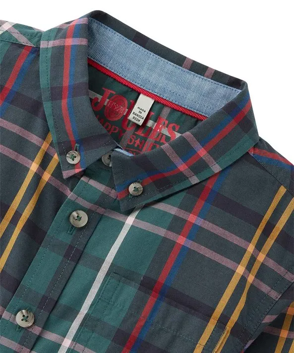 Joules Boy's Lachlan Navy Tartan Button-Up Shirt