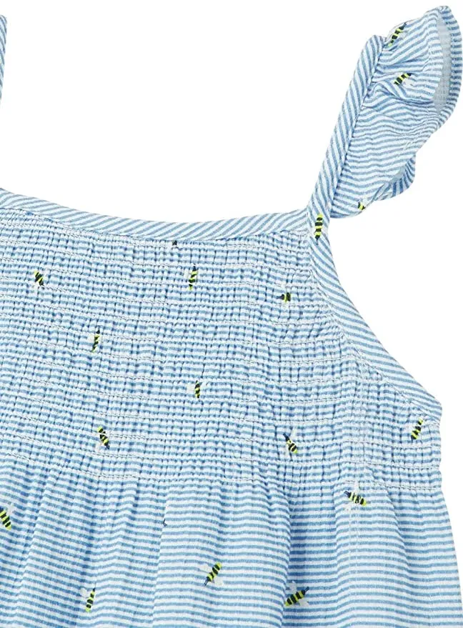 Joules Girls' Lucia Dress - Blue Bees