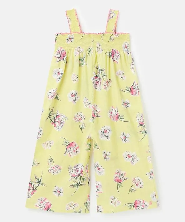 Joules Girls' Shannon Jumpsuit - Yellow Floral