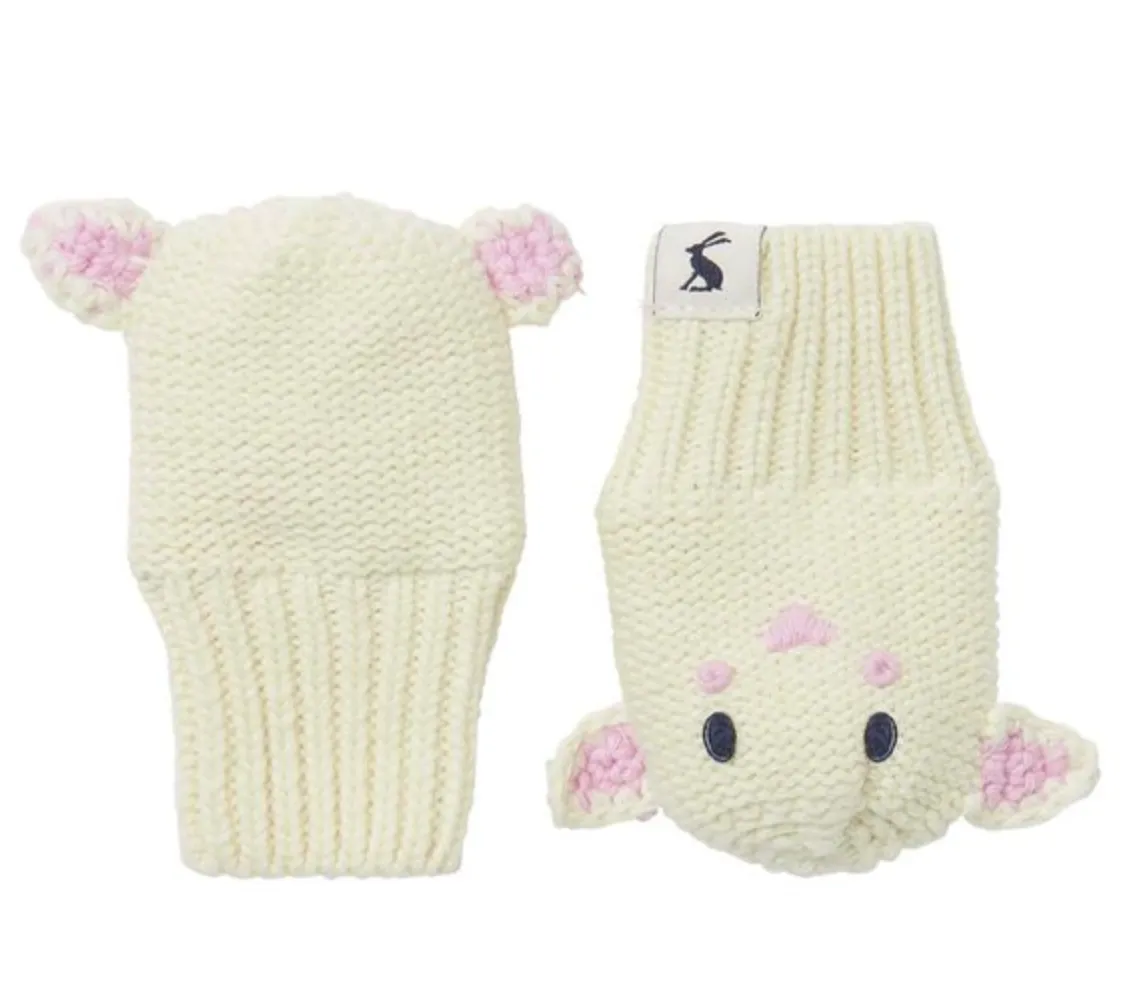 Joules Infant Chummy Sheep Hat and Mitts Set
