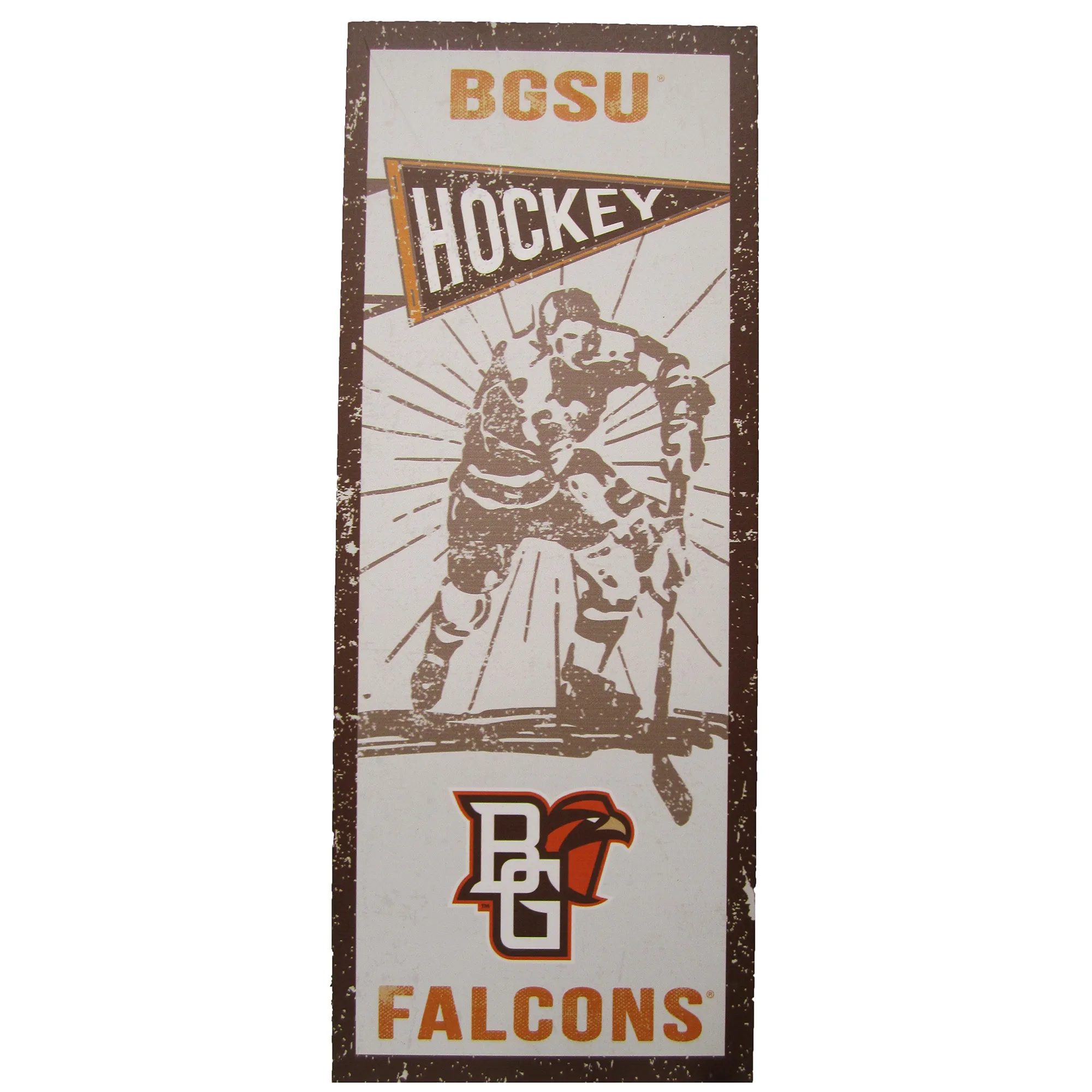 K&H BGSU Hockey Wood Plaque 7x18"