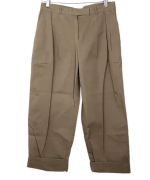 Lanvin Khaki Cotton Cropped Pants sz 6