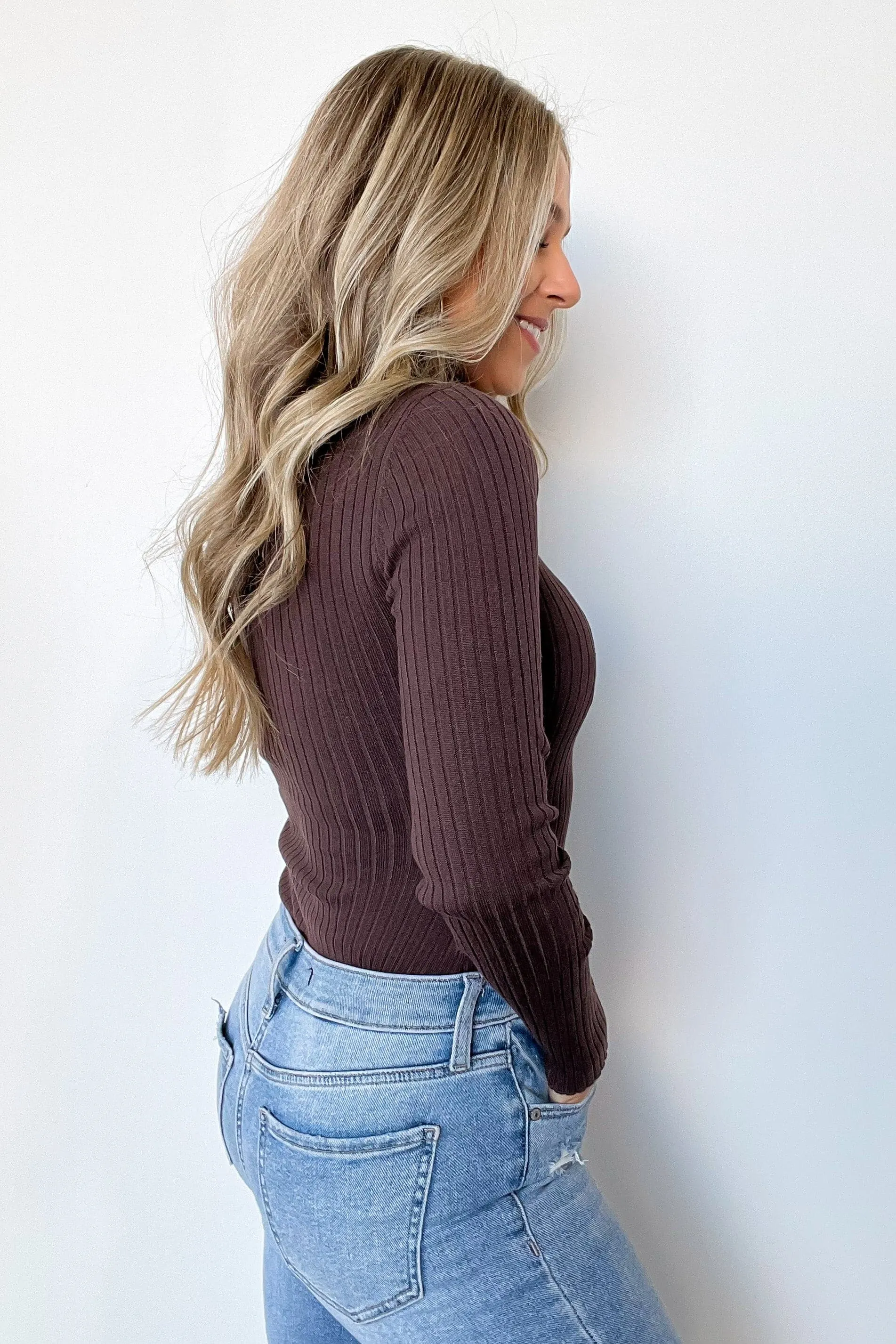 Linwood Ribbed Knit Turtleneck Bodysuit - FINAL SALE