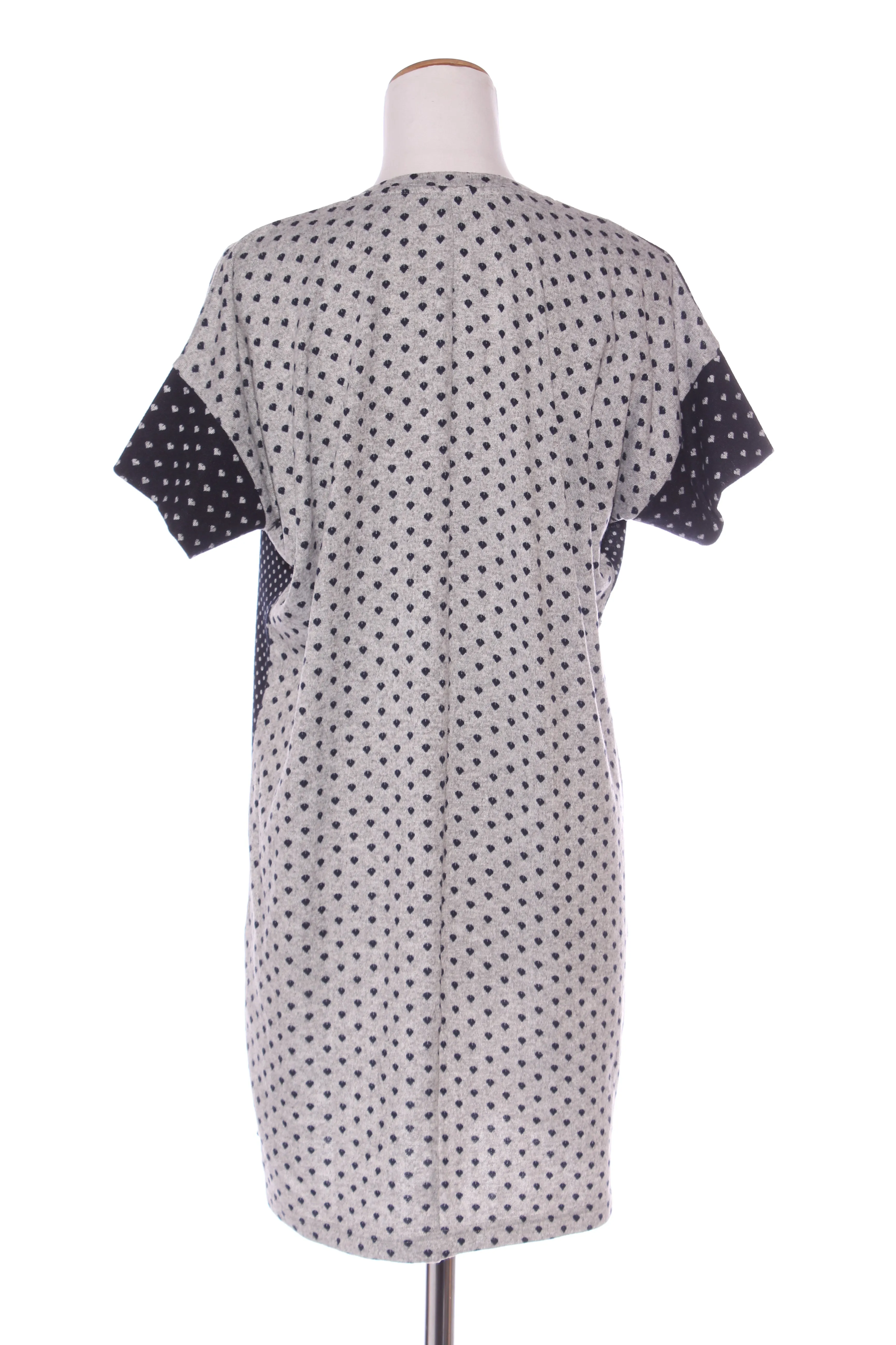 MADLY SWEETLY - Navy   grey panel knit dress! 10