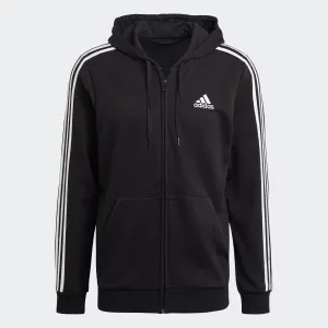 Men's adidas Essentials French Terry 3-Stripes Full-Zip Hoodie