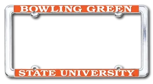 Metal Bowling Green License Plate Frame