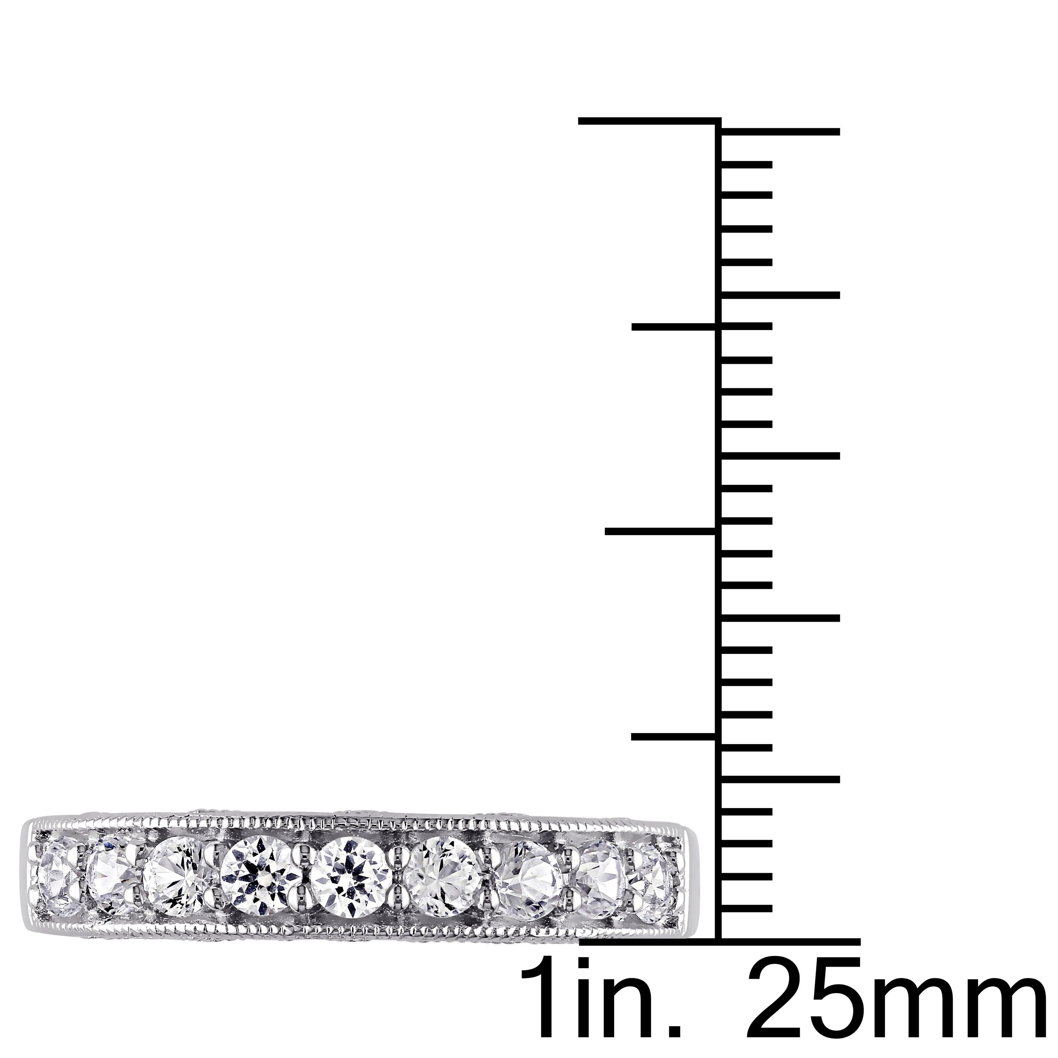 Mimi & Max 4/5ct TGW Created White Sapphire Anniversary Band in Sterling Silver