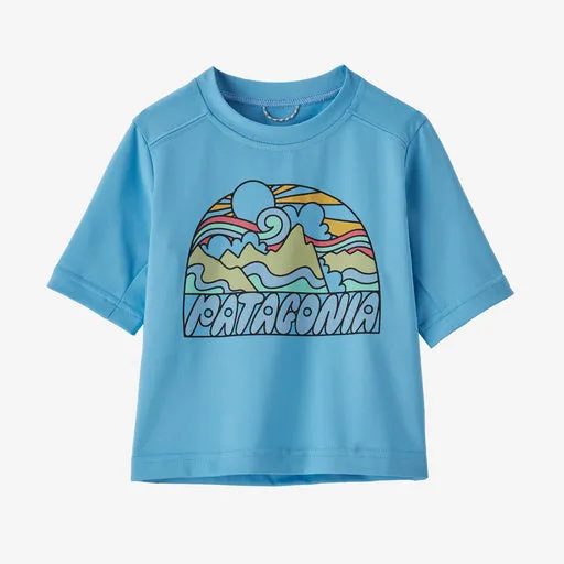 Patagonia Baby Capilene Silkweight T-Shirt - Fitz Roy Rays: Lago Blue