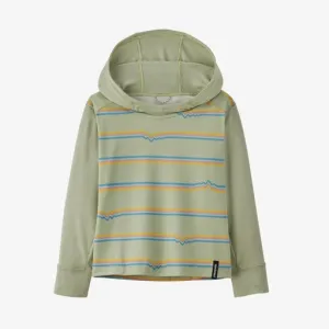 Patagonia Baby Capilene Silkweight UPF Hoody - Ridge Rise Stripe Repeat Small: Salvia Green