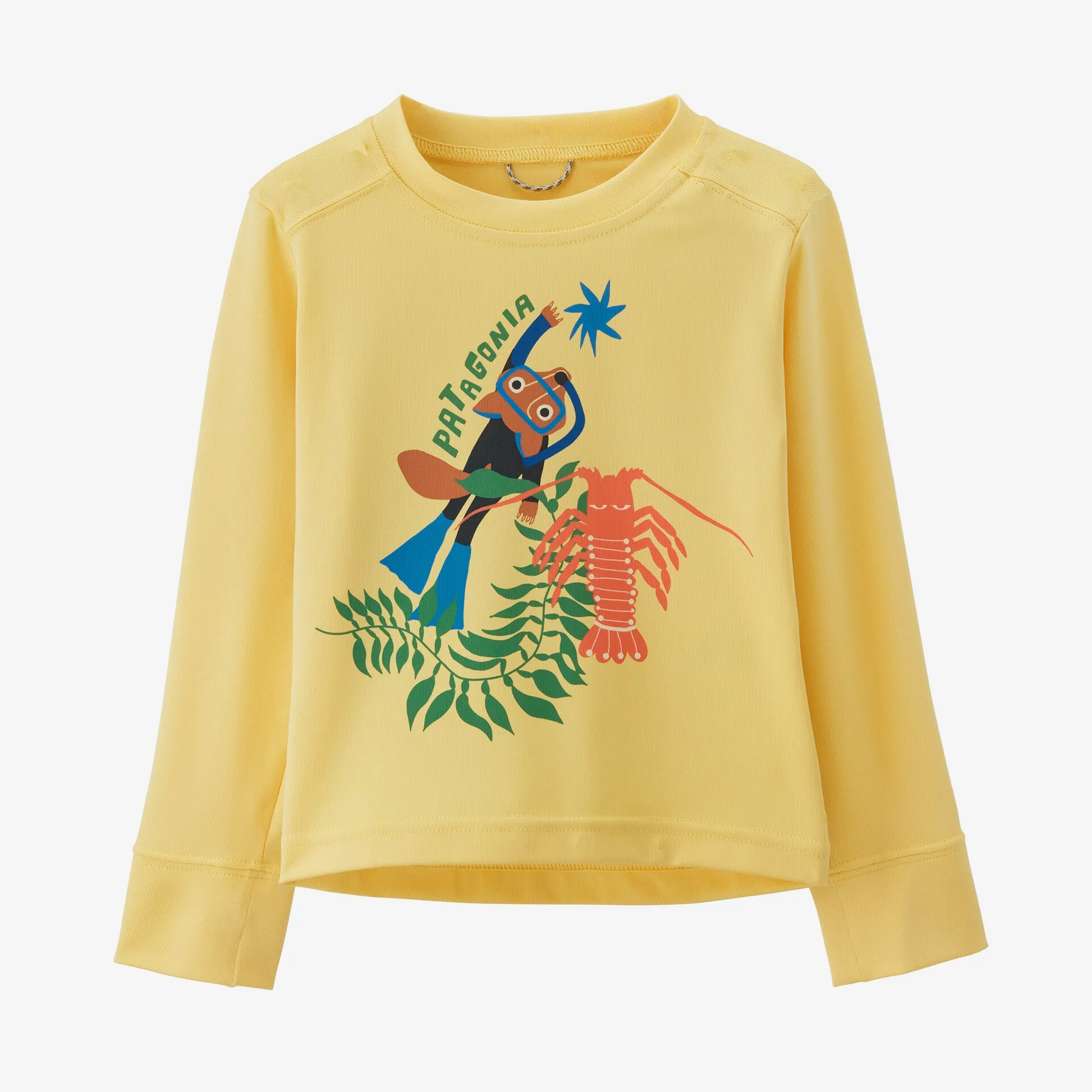 Patagonia Baby Long-Sleeved Capilene Silkweight UPF T-Shirt - Foxplorer: Milled Yellow