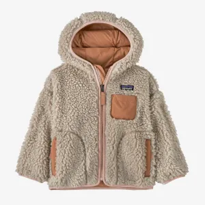 Patagonia Baby Retro-X Fleece Hoody - Natural w/Mallow Pink