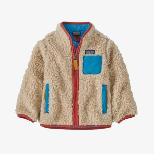 Patagonia Baby Retro-X Fleece Jacket - Dark Natural w/Anacapa Blue