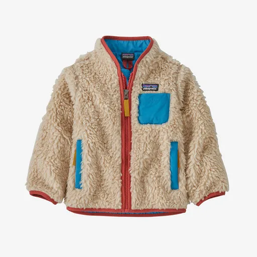 Patagonia Baby Retro-X Fleece Jacket - Dark Natural w/Anacapa Blue