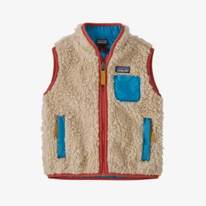 Patagonia Baby Retro-X Fleece Vest - Dark Natural w/Anacapa Blue