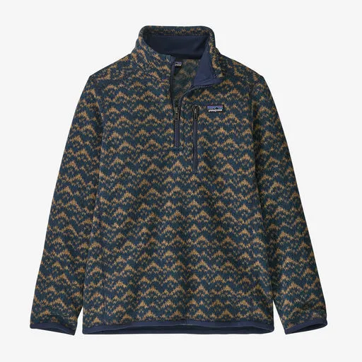 Patagonia Kids' Better Sweater 1/4-Zip Fleece - Mountain Peak: New Navy