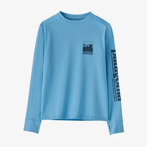 Patagonia Kids' Long-Sleeved Capilene Silkweight UPF T-Shirt - Alpine Icon: Lago Blue