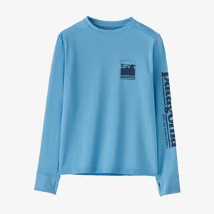 Patagonia Kids' Long-Sleeved Capilene Silkweight UPF T-Shirt - Alpine Icon: Lago Blue