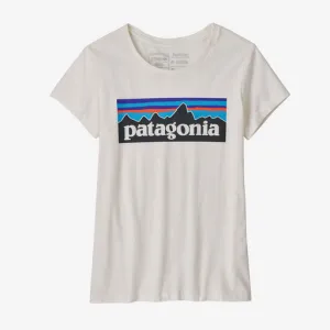 Patagonia kids' Regenerative Organic Certified Cotton P-6 Logo T-Shirt - Birch White